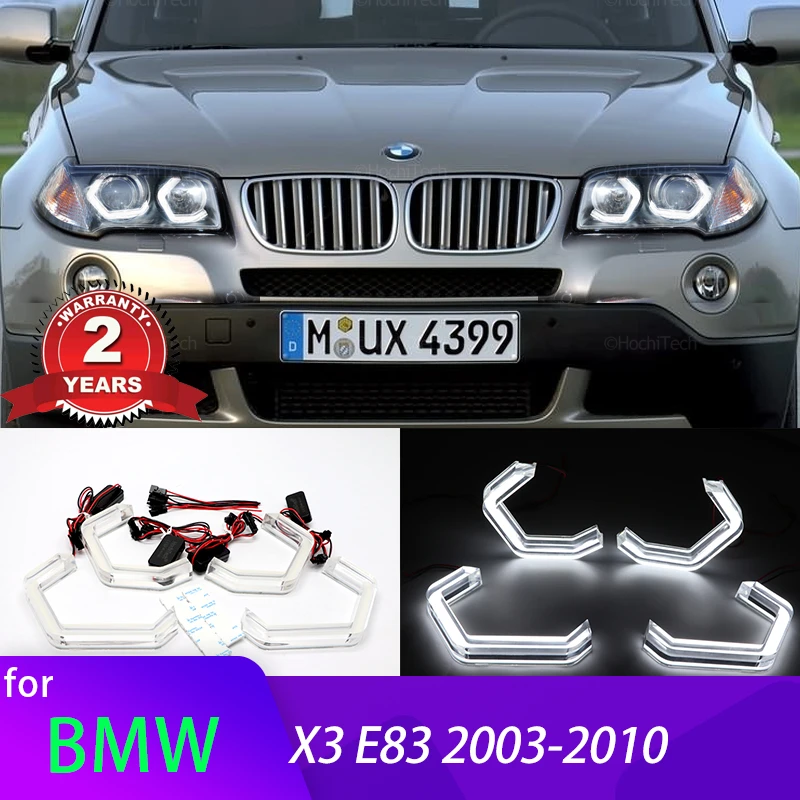 

M4 Iconic Style White Daytime Light LED Crystal Angel Eye Kit for BMW X3 E83 2003-2010 Car Accessories