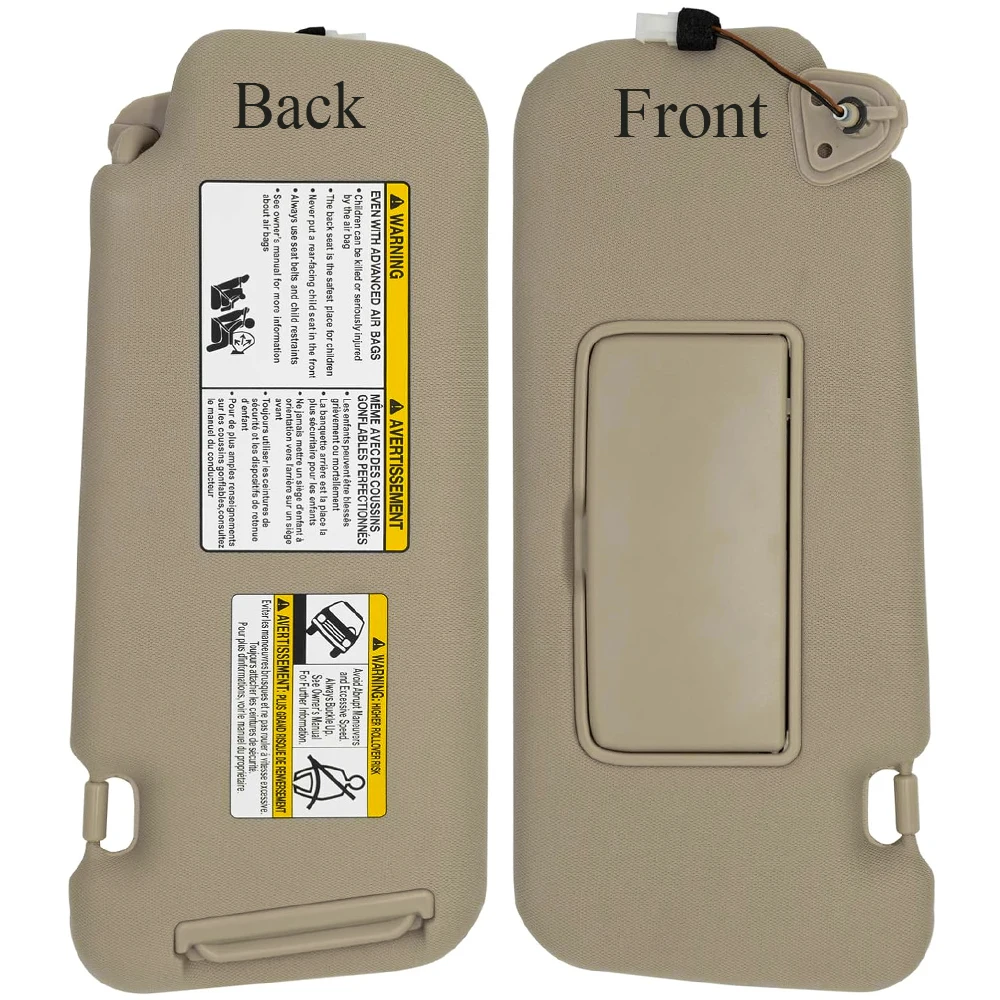 Grey /Beige Car Interior Sun Visor Panel with Mirror Light for Nissan Murano 2009 2010 2011 2012 2013 2014 Left Hand Drive - Image 4