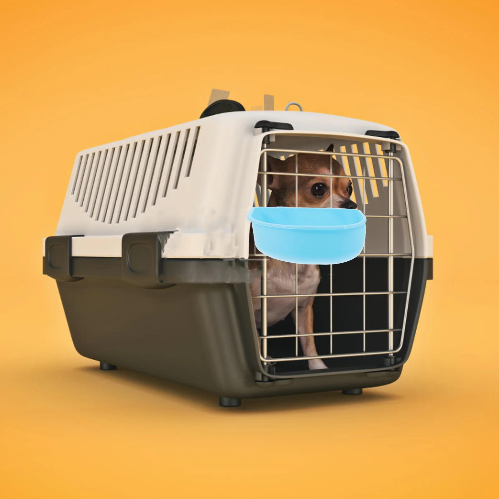 

Plastic Hanging Cat Dog Bowl Sturdy Feeder Cage Mount Removable Easy Clean Pet Bowl Puppy Feeder Pet Food Container