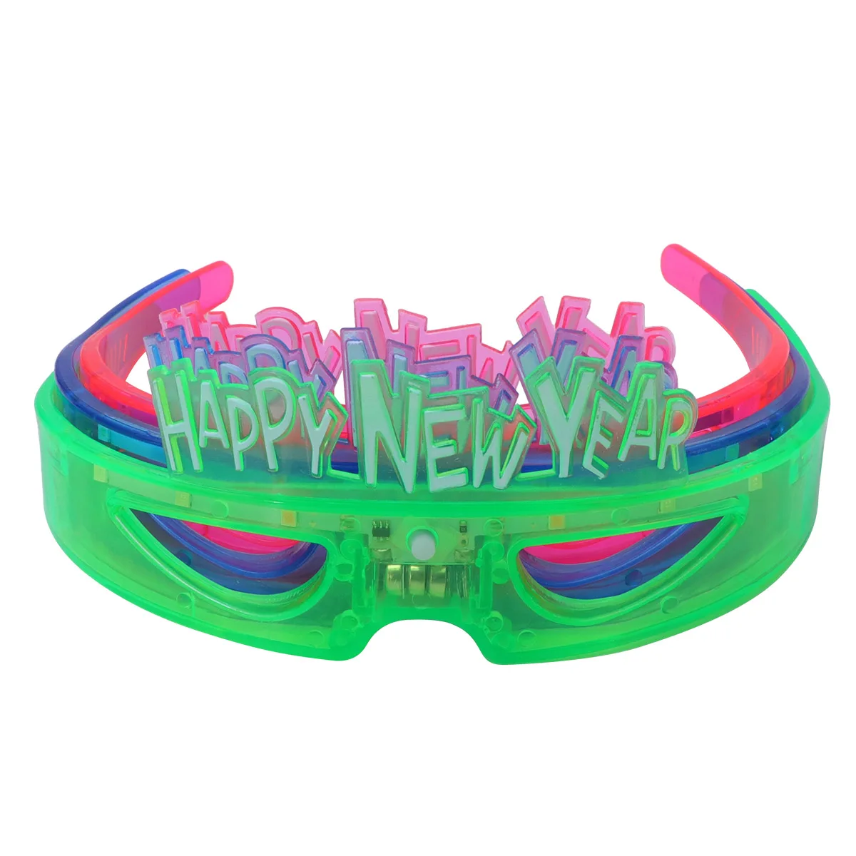 

3 PCS Glow LED Party Glasses for New Year Festivities Novelty Flashing Eyewear Christmas Birthday Celebrations