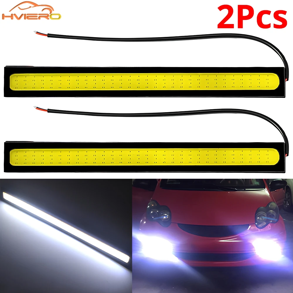 

2X 14CM COB Turn Signal Car LED 12V Daytime Running Light Fog Lamp Day Driving Bulb trunk Dome auto styling Universal Multicolor