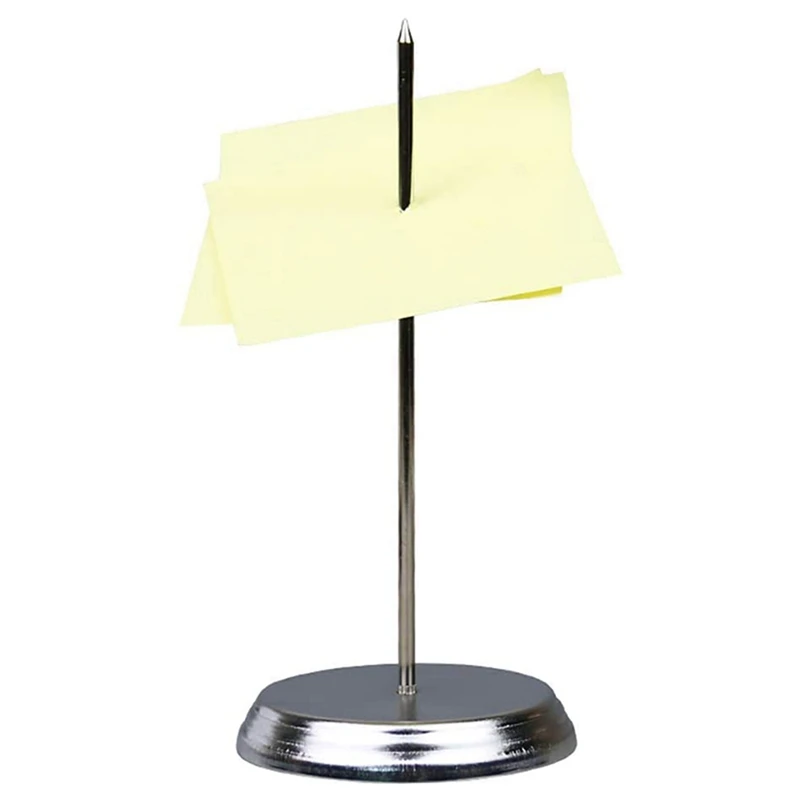 Restaurant Receipt Holder,Receipt Holder Spike, Check Spindle, 3 Inch Round Base, Desk Straight Rod 5.6 Inch Long 2Pack