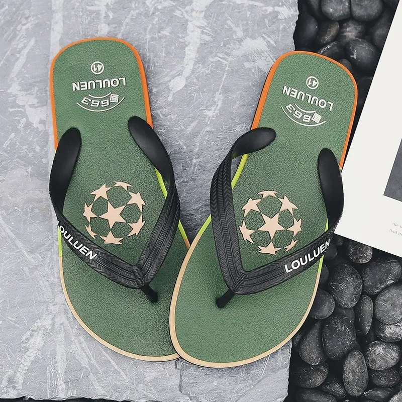 

Мужские летние шлепанцы контрастных цветов, пляжные противоскользящие суперлегкие тапочки большого размера для отпуска, легкие носимые тапочки