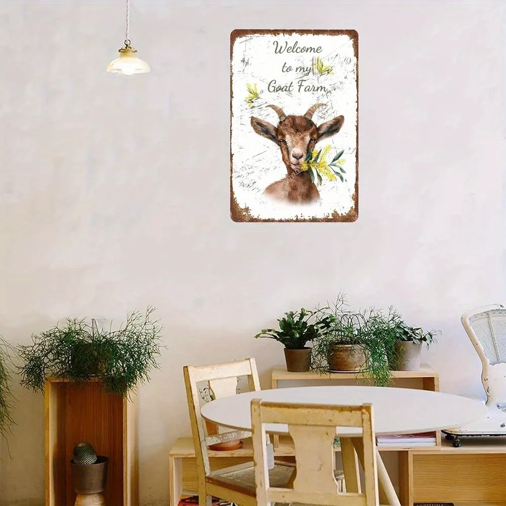 Aluminum Sign] Vintage Tin Metal Signs Home Décor 8x12 Inches Aluminum Brown Goa