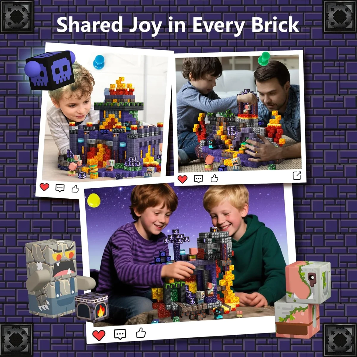 New Magnetic Building Blocks Lava Adventure Brick Cube STEM Education Sensory Toy Set Best 2026 Gift for Boy Girl Children - view 5