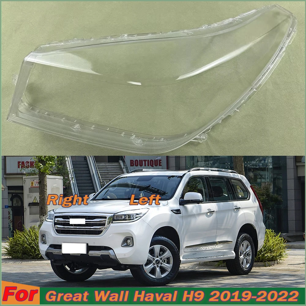 

Car Front Headlight Lens Cover Auto For Great Wall Haval H9 2019-2022 Headlamps Lampcover Transparent Lampshades Lamp Shell