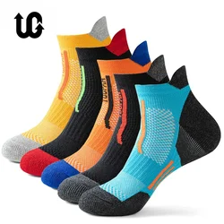 UGUPGRADE Men Sports Socks Professional Outdoor Basketball Cushion Terry Towel Bottom Non-Slip Breathable Running Socks