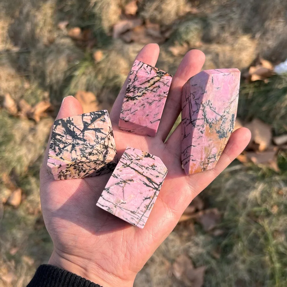 50-200g Natural Rhodonite Freeform Gemstone Bohemian Style Ideal for Home Decor-Perfect Housewarming Present - view 4