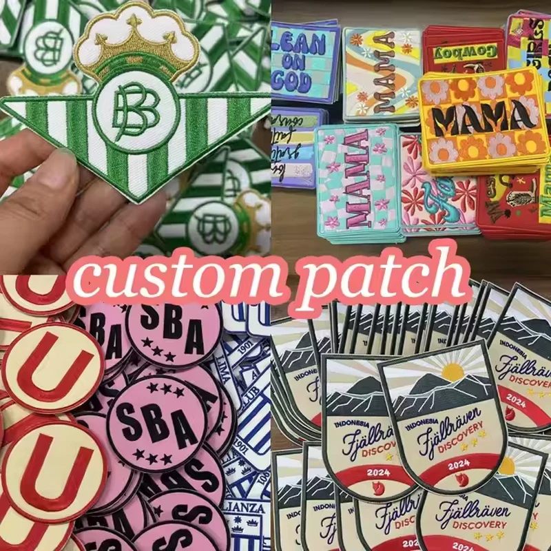 Parche bordado nombre personalizado con velcro termoadhesivo