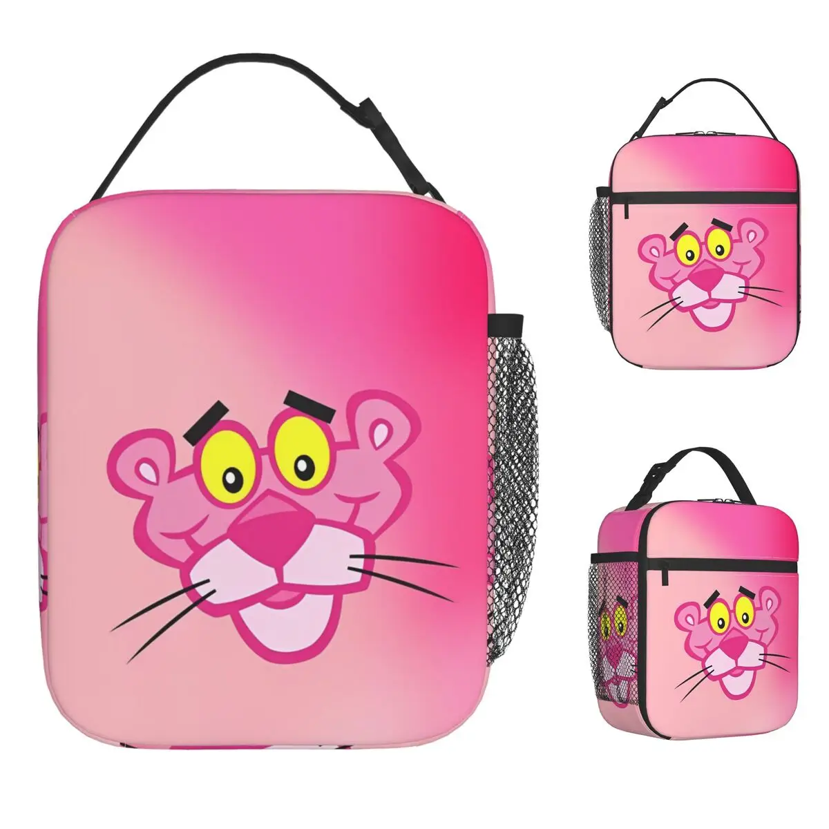 

Изолированная сумка для обеда Pinks Panthers, портативный контейнер для обеда, сумка-холодильник, сумка-тоут, ланч-бокс, школьные уличные сумки для хранения еды