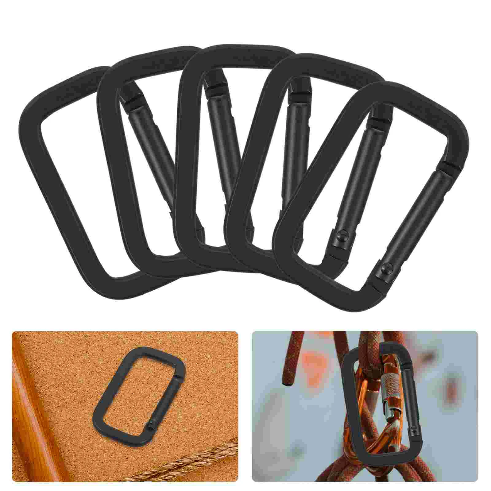 

10 PCS Carabiner Heavy Duty Mountain Climbing Buckle Square Carabiners Key Ring Outdoor Camping