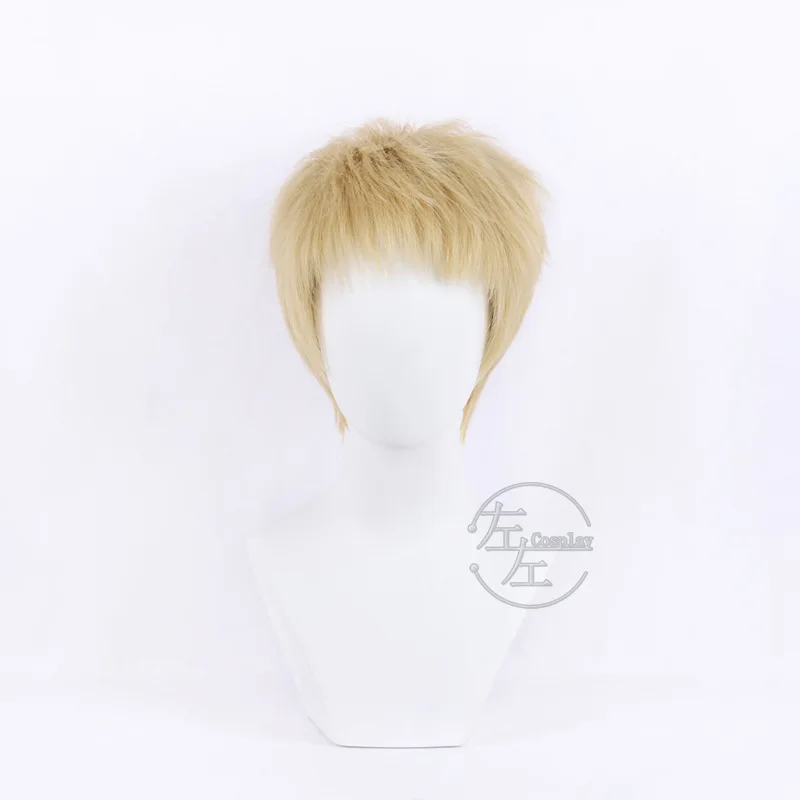 Anime Laios Touden Cosplay Wig Short Gloden Wig Heat Resistant Synthetic Hair For Women Men Halloween