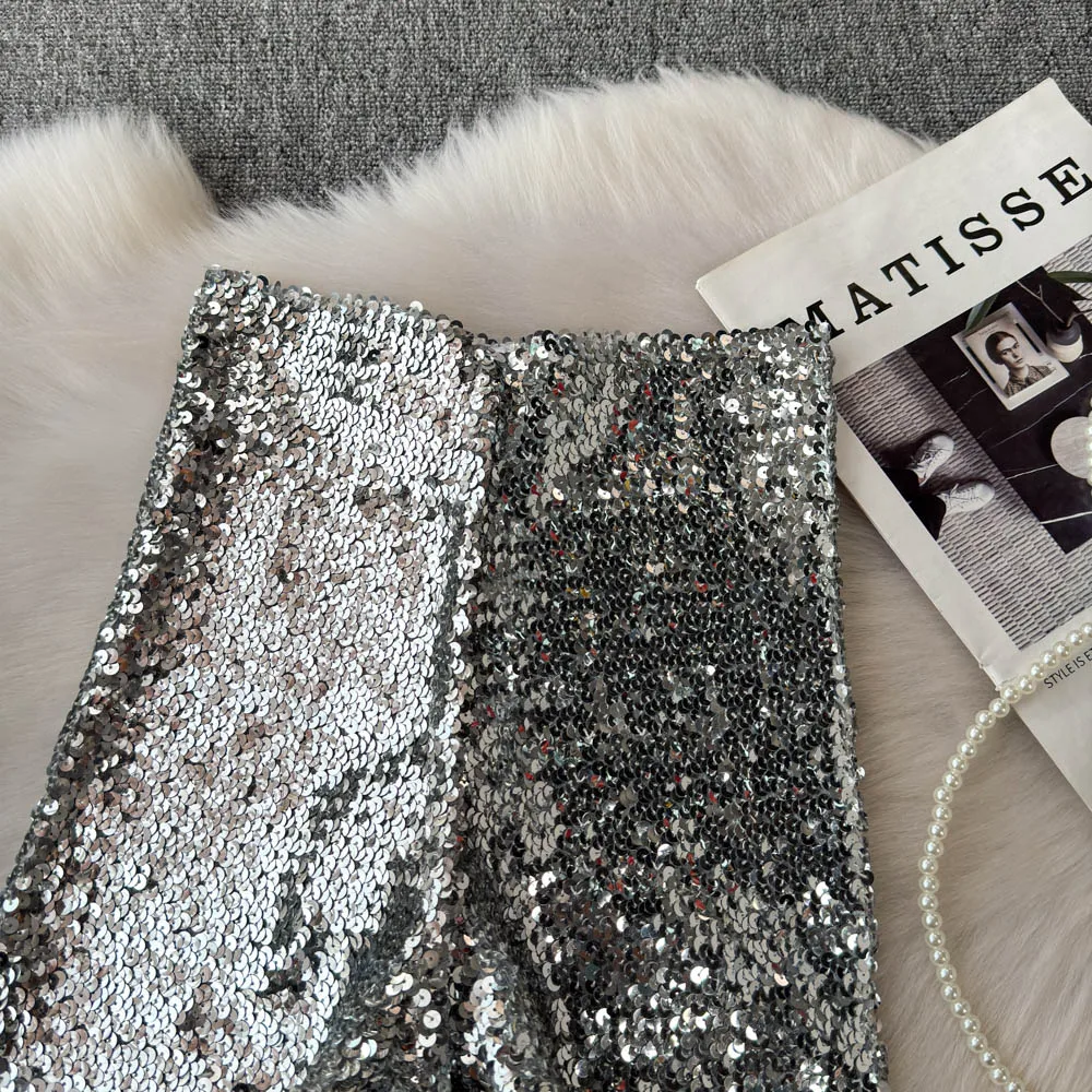 Shinny Sequins Short Pants Women Hot Summer High Waisted Female Booty Shorts Sexy Girl Streetwear Y2k Short Pants Dropshipping