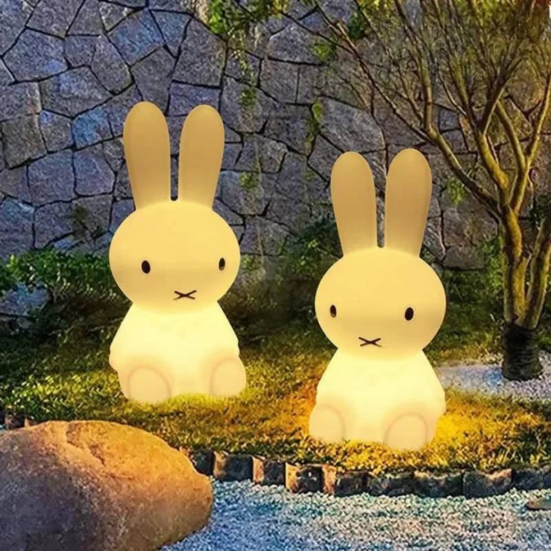 Rabbit Mood Light 80CM 16 Color Band Remote Control USB Charging Decoration Bedroom Bedside Light Children\'s Birthday Gift