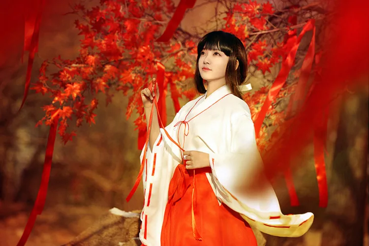 

Anime kimono Inuyasha COSPLAY clothing Kikyou priestly costume Moonlight Night costume female costume role-playing