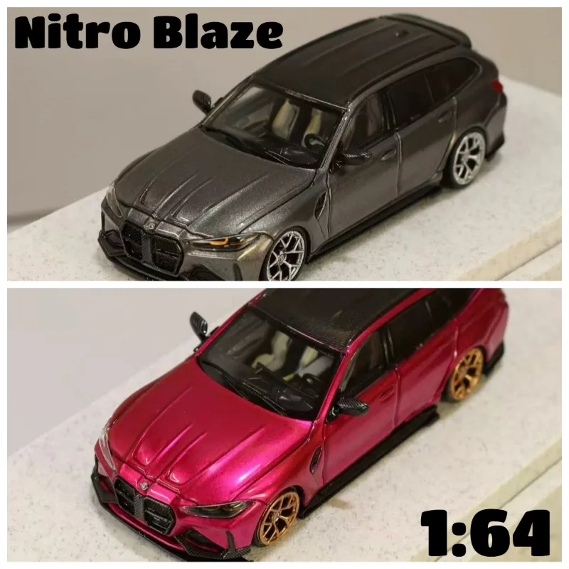 NitroBlaze 1:64 BMW G81 M3 Touring ADRO modification kit die-cast alloy car model a gift boys would love and a table decoration.