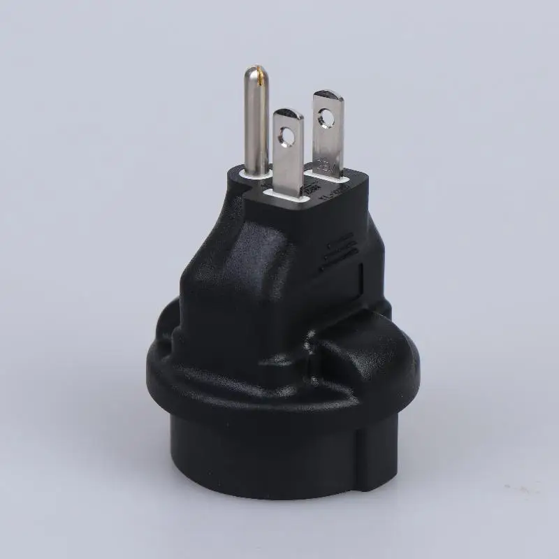 Schuko EU to US Power Plug Converter High Conductivity CEE7/3 to NEMA 5-15P Adapter for Office Travel Household Use