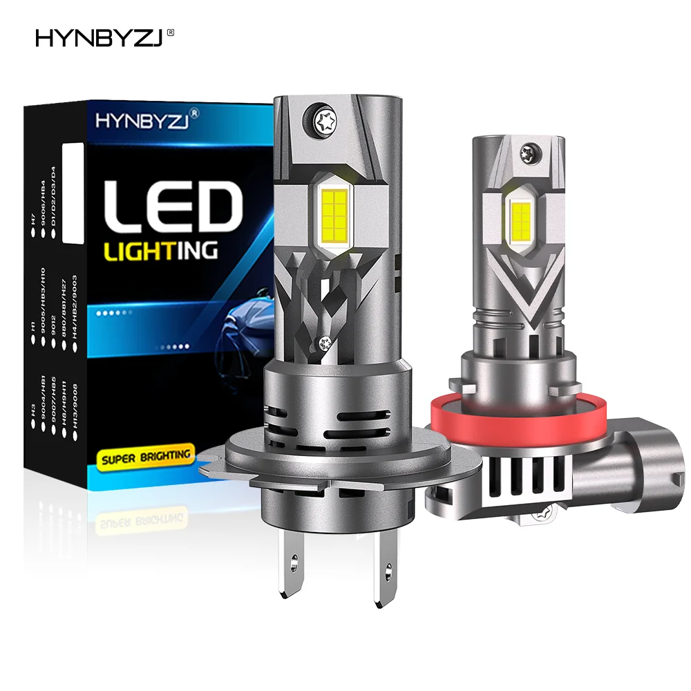 

HYNBYZJ Upgraded 9005 9006 LED Bulbs 50000LM H7Mini LED Bulbs 500% Times Brighter Wireless LED Light Bulbs Plug and Play