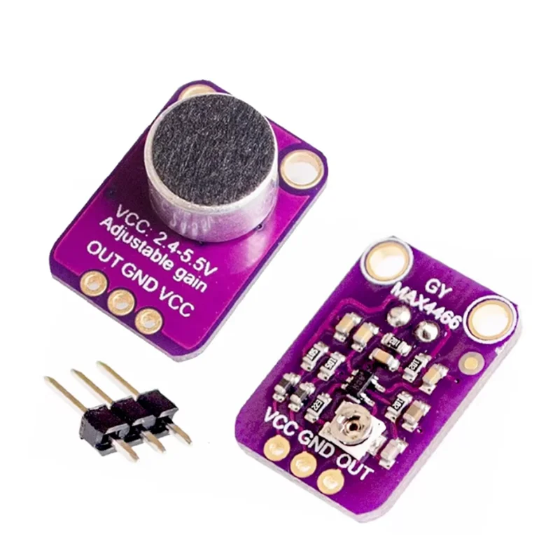 MAX4466 Microphone Amplifier Module Electret Mic Adjustable Gain Audio Sensor Board for Arduino DIY MAX4466