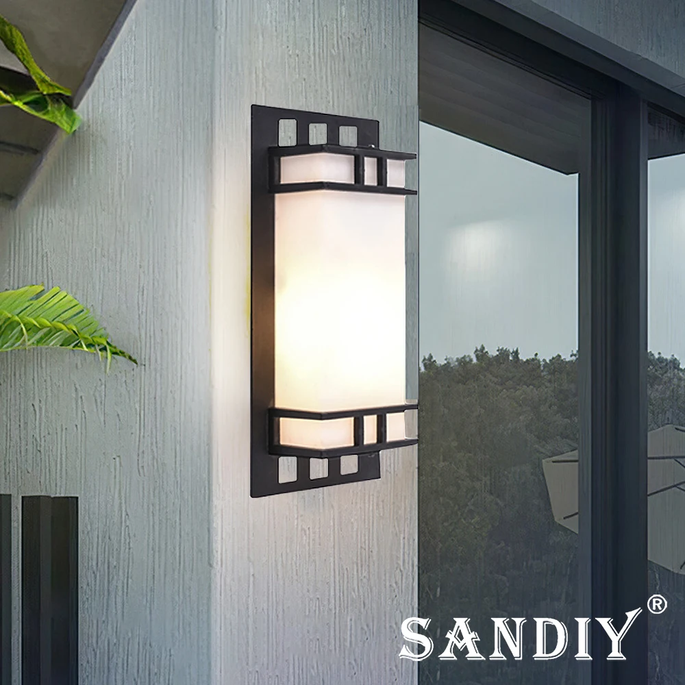 SANDIY External Wall Lights Outdoor Waterproof Wall Lamp Villa Courtyard Led Lighting Exterior Garden Balcony Sconce 220v 110v