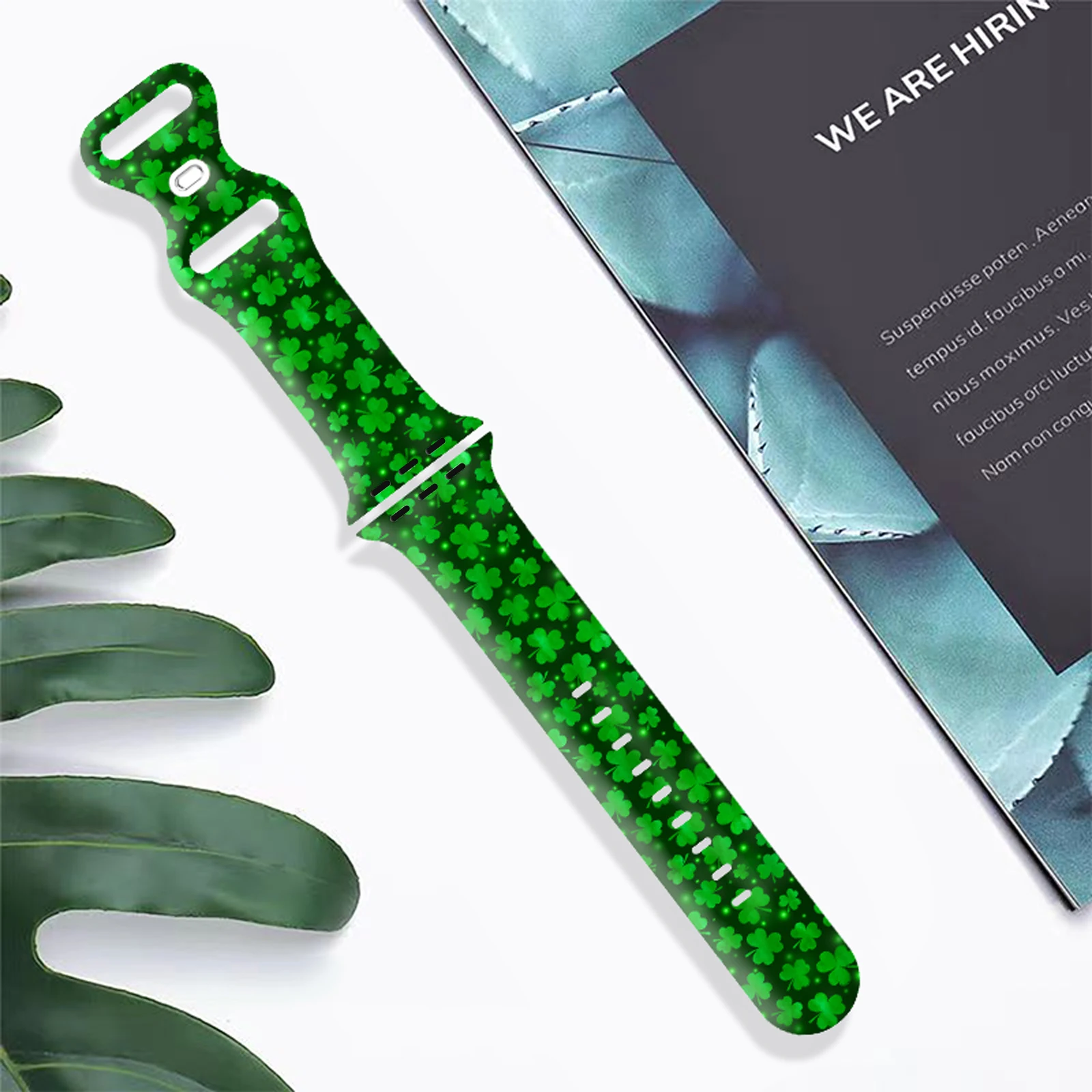 St. Patrick's Printed Strap for Apple Watch 9 8 7 SE Silicone Band Replaceable Bracelet for iWatch 45mm 44mm 42mm 41mm Watchband