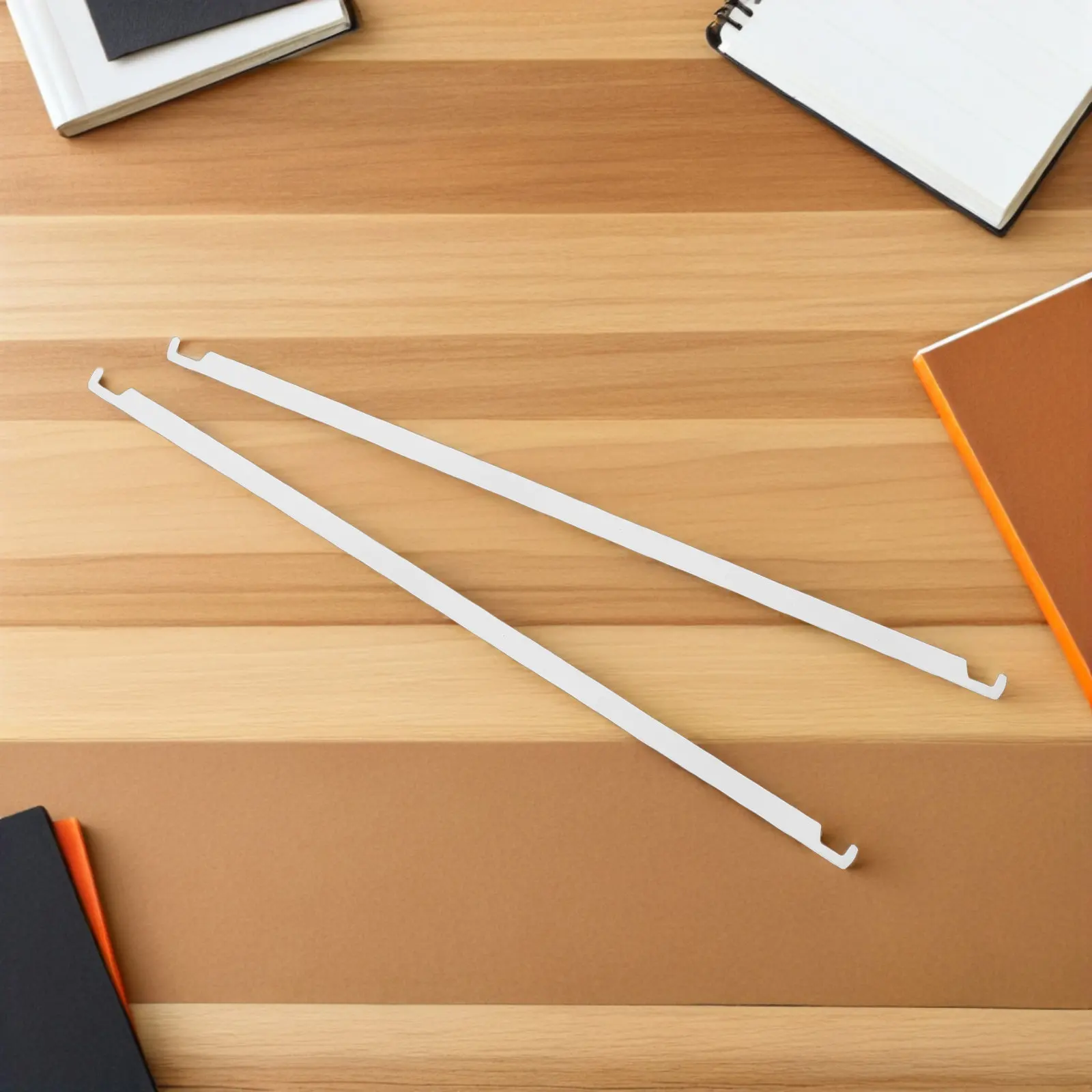 

10Pcs Office Filing System Rods Metal File Organizer Hanging Bars Efficient Document Storage Desk Space Saver Minimalist Metal