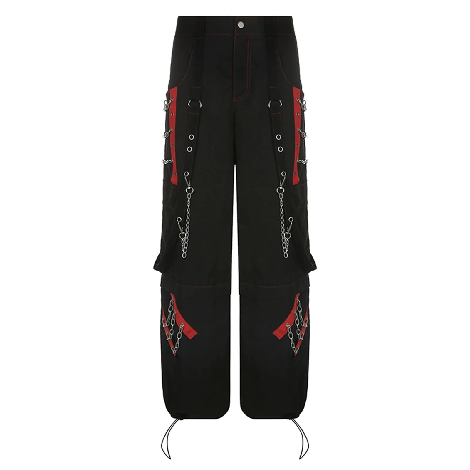 بنطلون جينز نسائي منخفض الخصر موضة غير رسمية مستقيمة واسعة الساق فضفاض من قماش الدنيم جينز عتيق مع جيوب ملابس الشارع