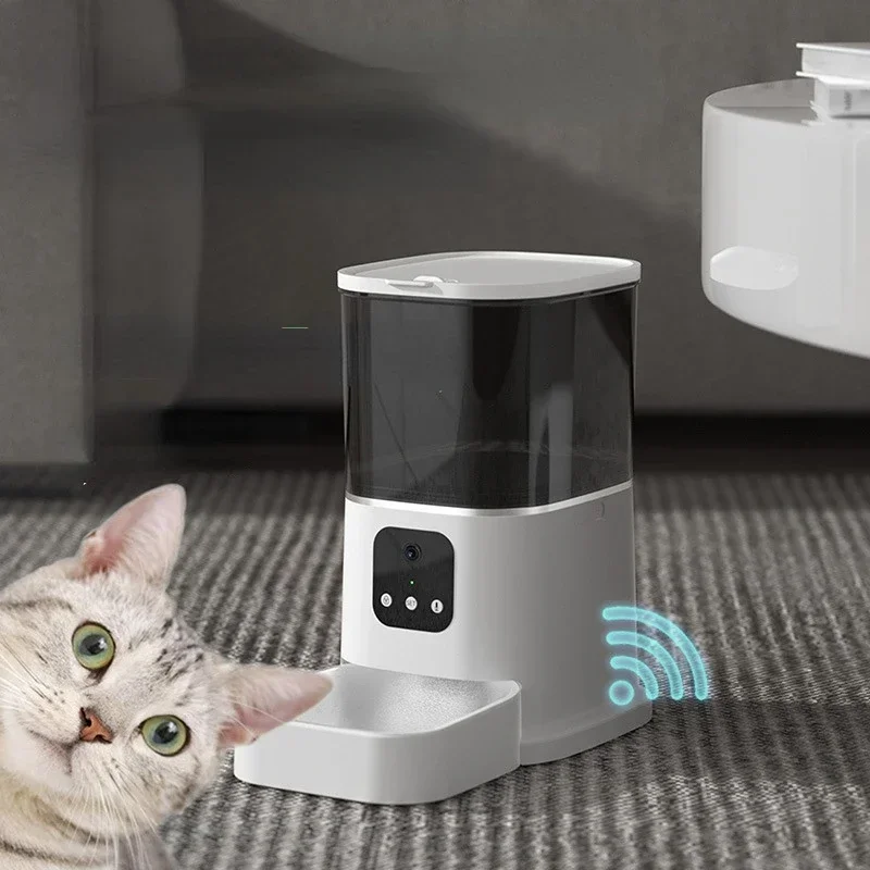 

6L Video Camera Feeder Timing Smart Automatic Pet Feeder For Cats Dogs WiFi Intelligent Dry Food Dispenser Voice Recorde Bowl