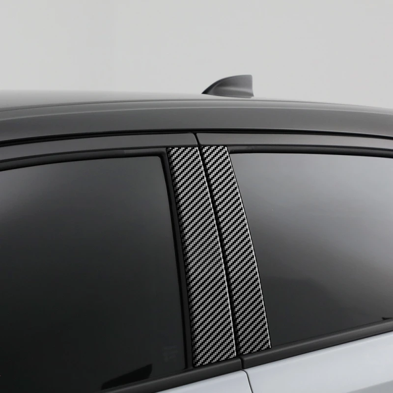 For Honda Vezel E:HEV HRV 2021 2022 ABS Carbon Fiber Style Car Door Window Center B Pillar Post Trim Cover Sticker accessories