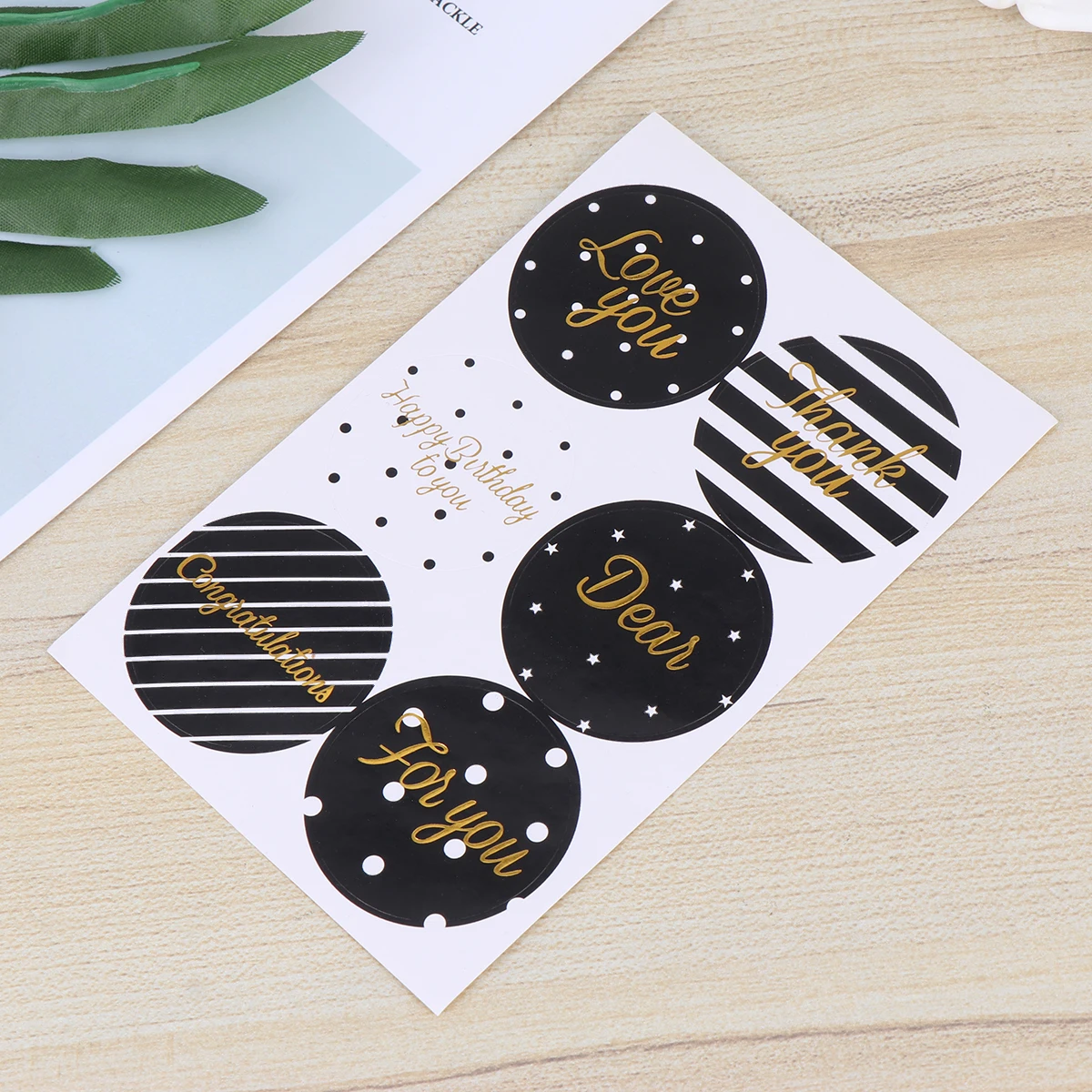 10SheetsHotStampingStickerGiftTagsBirthdayLabelsBronzingDecalStickersSelfAdhesivePartySealingEnvelopeOfficePaper