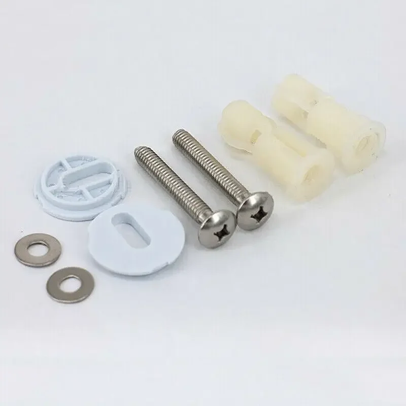 2pc Toilet Seat Bolts Hinges Screws WC Hole Fixing Bolt Kits Nut Repair Tools Easy Installation Home Universal Replacement