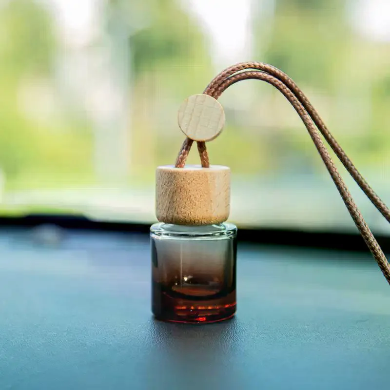1Pcs Car Essential Oil Diffuser Fragrance Air Freshener Scent Perfume Bottle Ornament Small Round Cap Empty Bottle Pendant