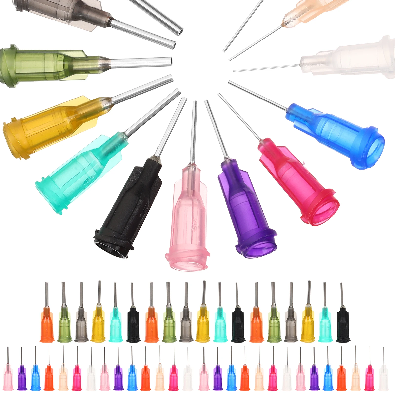 

60 Pcs Stainless Steel Needle Small Glue Tips Bottle Replacement Dispenser The Dispensing Liquid
