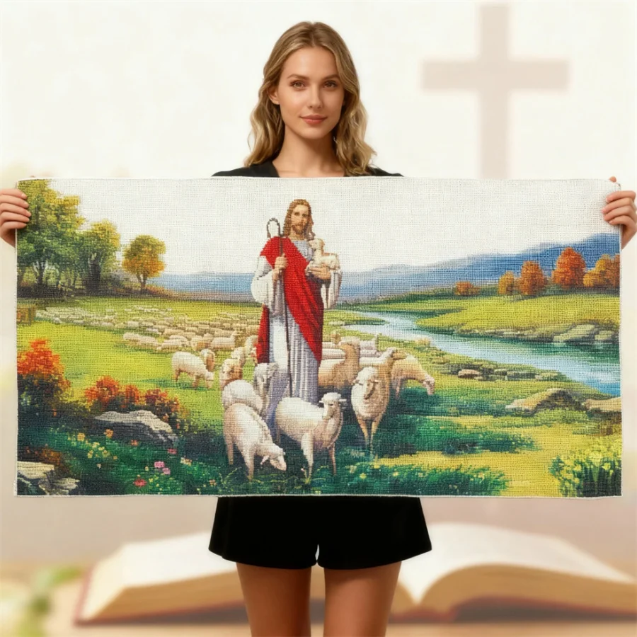

2026 Religion Jesus Printed Canvas Cross Stitch Kit DIY Embroidery Needlework Handicraft Sewing Handiwork Different Wholesale