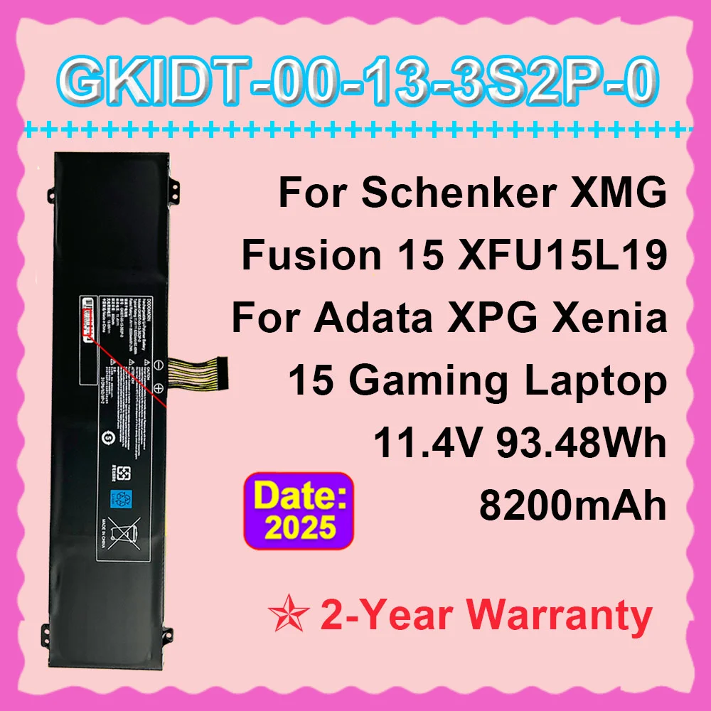 

DODOMORN GKIDT-00-13-3S2P-0 для ноутбука Adata XPG Xenia 15 Schenker XMG Fusion 15 XFU15L19 8200 мАч 11,4 В 93,48 Втч