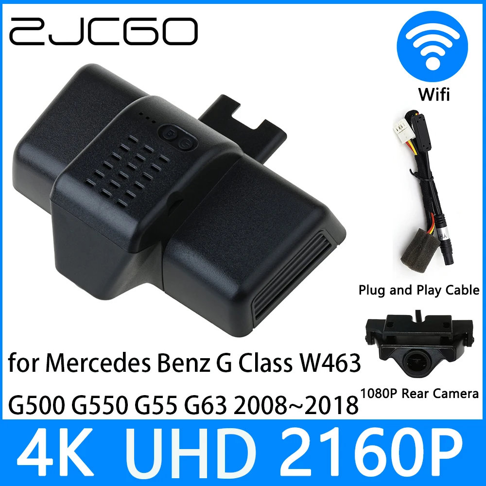 

ZJCGO Dash Cam 4K UHD 2160P Car Video Recorder DVR Night Vision for Mercedes Benz G Class W463 G500 G550 G55 G63 2008~2018