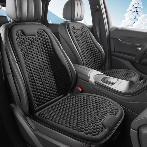 Cojín para asiento de coche, cómodo y transpirable para todas las estaciones, cojín para silla de oficina, refrigeración de asiento individual ventilada minimalista 3D, 1 ud.