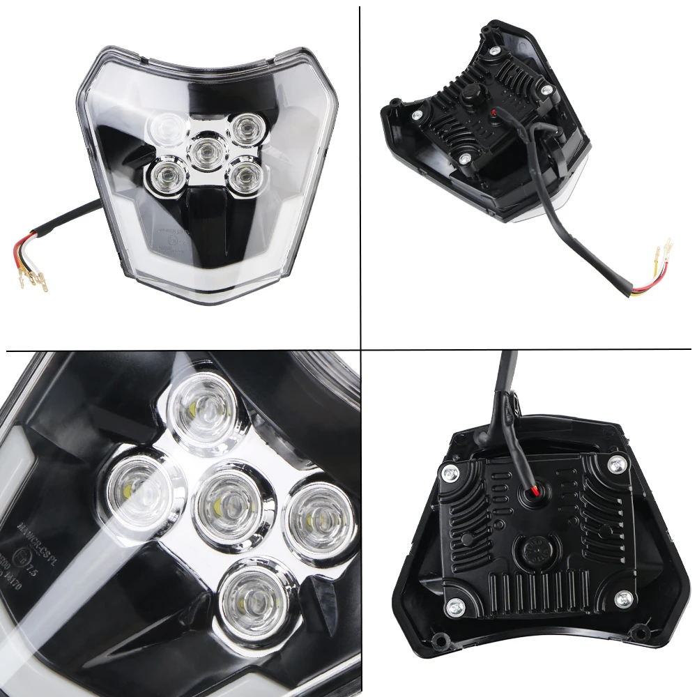 For 150 250 350 450 Headlamp High Beam Motorcycle Headlights LED Accessories Universal Moto KTM Off-Road Low Beam Night Light image 2