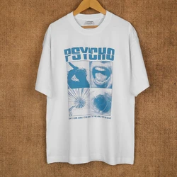 Alfred Hitchcock Psycho T Shirt Horror Movie The Birds Rear Window Vertigo Men's Printed Summer White Cotton Graphic Tee Shirts