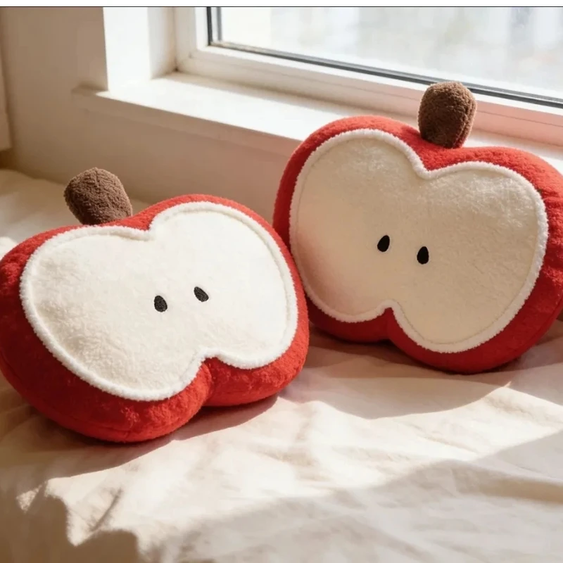 

Soft Apple Plush Pillow Decorative Cushion Stuffed Doll For Living Room Sofa Bedroom Bay Window Bedside Kids Students Dormitory