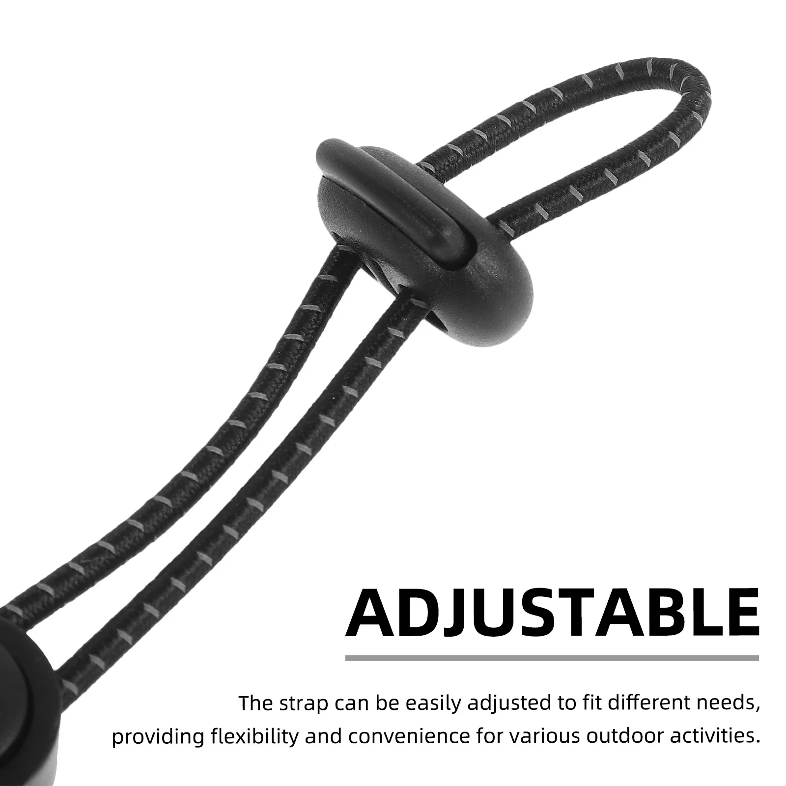 2Pcs Backpack Pole Holder Elastic Rope Adjustable Hiking Walking Stick Strap Trekking Outdoor Gear Securing Ball Bungee Cords