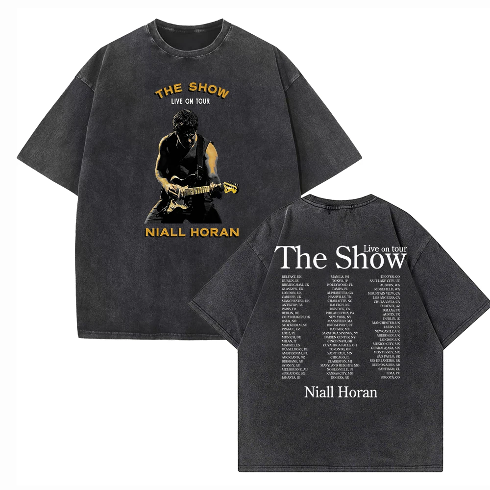 

Niall Horan The Show Tour 2024 Vintage Harajuku Summer Unisex O-Neck Short Sleeve Cotton T-Shirts