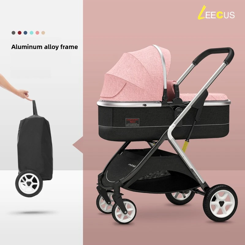 

Baby Stroller Can Sit or Lie Down, Simple, Lightweight, Foldable, High-view, Two-way Shock-absorbing, Newborn Baby Stroller