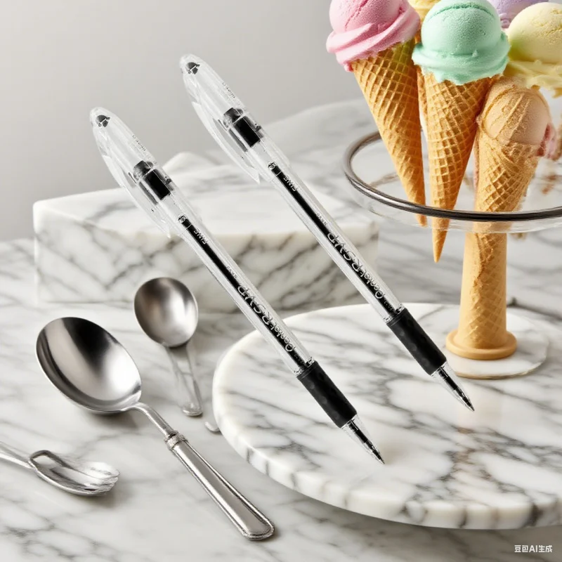 신뢰할 수 있는 0.7mm 볼펜 - 2개의 가는 선 투명 검정색 필기