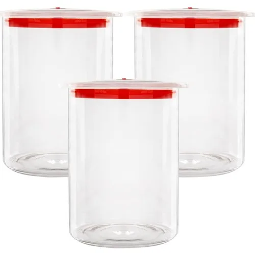 Mama Camilla Pcs Set Set Silicone Jar With Lid Spice Borosilicate Vacuum Cover Pyrex Linda 6276 Red