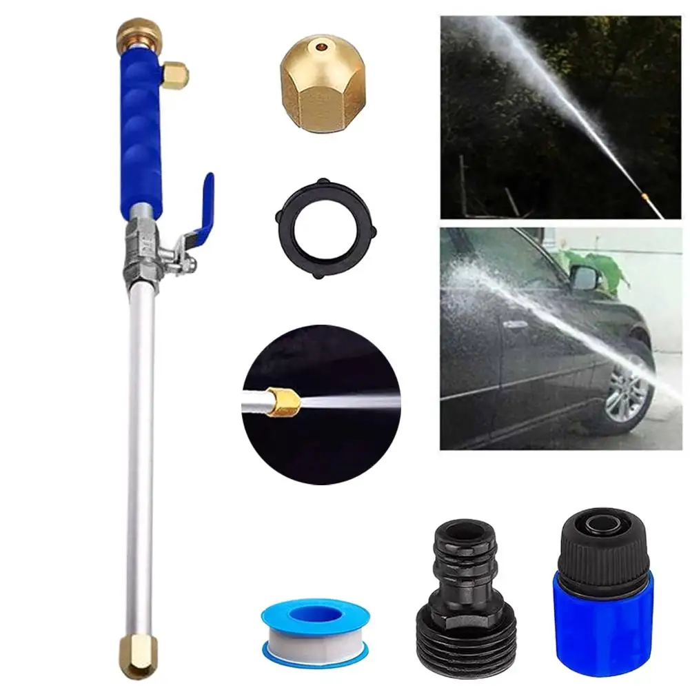 High Pressure Power Washer Wand for Car Wash Garden Hose Nozzle Watering Tool with 2 Spray Tips Jet Fan for Window Cleaning