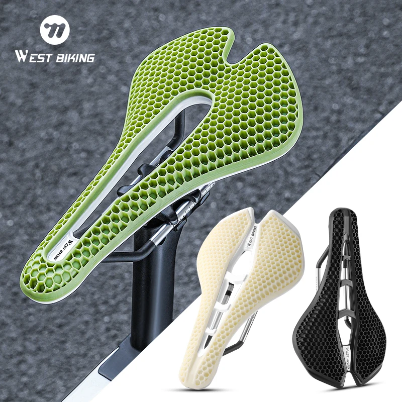 

Велосипедное седло WEST BIKING с 3D-печатью и сотовой структурой, ультралегкое, комфортное, дышащее, для MTB, гравийных и шоссейных велосипедов