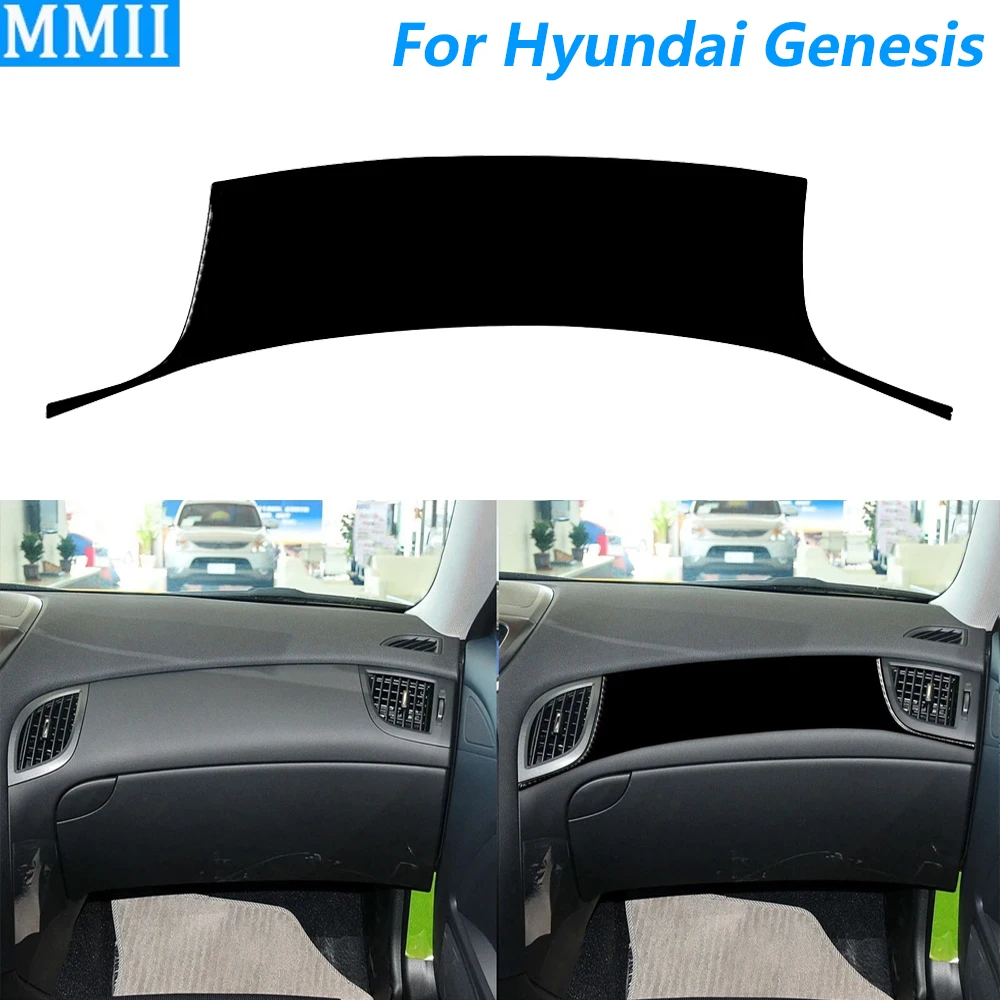 

For Hyundai Genesis Coupe 2013-2016 Piano Black Co-pilot Dashboard Instrument Panel Panel Cover Trim Car Accessories Sticker