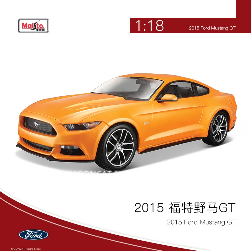 Maisto 1:18 2015 Ford Mustang Gt Sports Car Diecast Model Edition Alloy Luxury Vehicle Toys Collection Decoration Children Gift