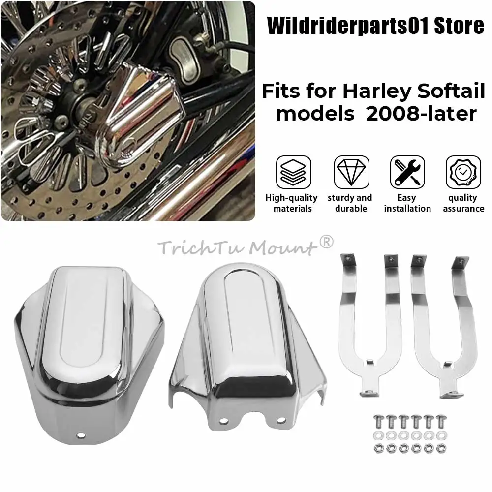 

Аксессуар для мотоцикла, хромированный щит для заднего моста, крышка маятника, чехол из АБС-пластика, подходит для моделей Harley Softail 2008-позднее